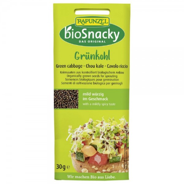 Seminte de kale pentru germinat bio Rapunzel BioSnacky
